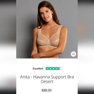 Anita Havanna Support Bra Lace Trim 5813 Desert 46 A Comfort Wireless